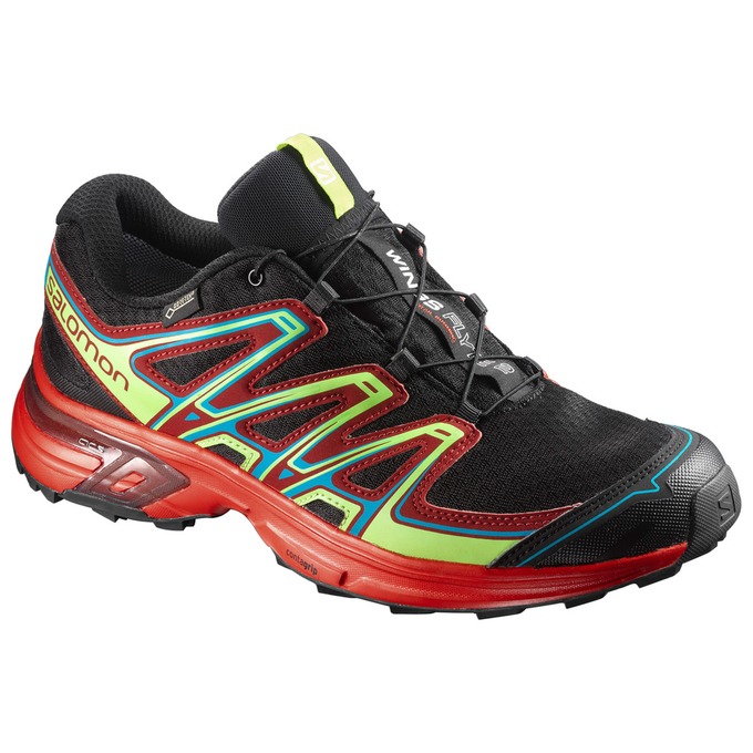 Chaussures De Trail Running Salomon Homme Noir / Rouge Foncé - Salomon WINGS FLYTE 2 GTX® - France (